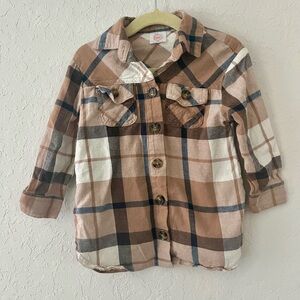 Wonder Nation 18m baby girl flannel top - perfect for fall, winter